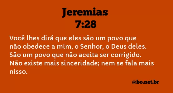 Jeremias 7:28 NTLH