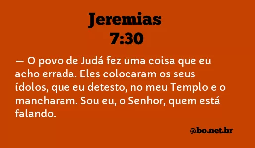 Jeremias 7:30 NTLH