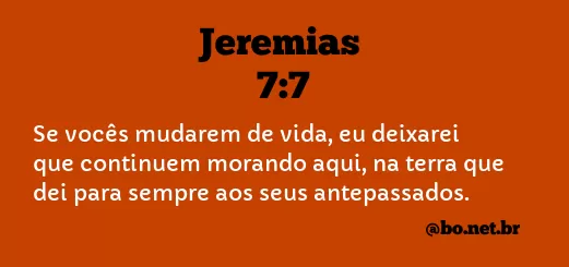 Jeremias 7:7 NTLH