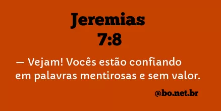 Jeremias 7:8 NTLH