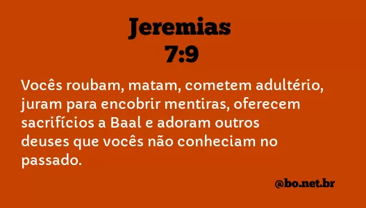 Jeremias 7:9 NTLH