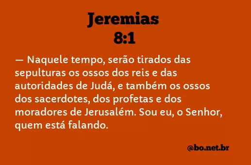 Jeremias 8:1 NTLH