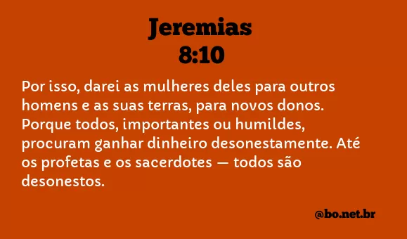 Jeremias 8:10 NTLH