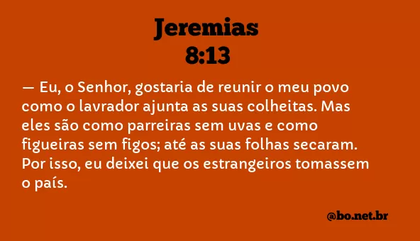 Jeremias 8:13 NTLH