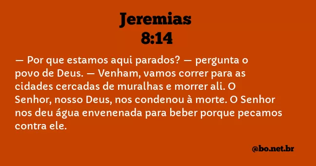 Jeremias 8:14 NTLH