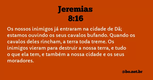 Jeremias 8:16 NTLH