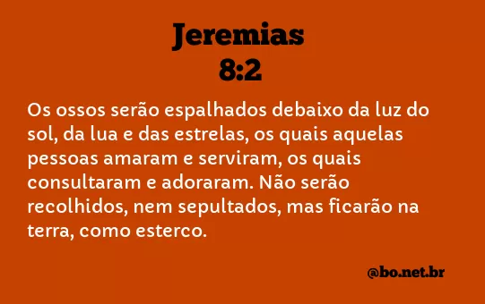 Jeremias 8:2 NTLH