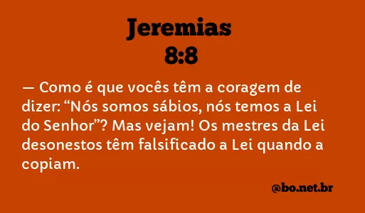 Jeremias 8:8 NTLH