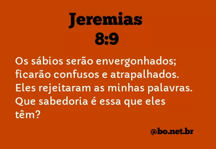 Jeremias 8:9 NTLH
