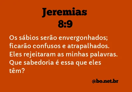 Jeremias 8:9 NTLH