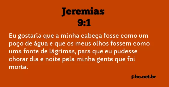 Jeremias 9:1 NTLH