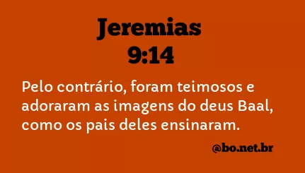 Jeremias 9:14 NTLH