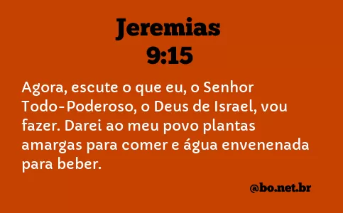 Jeremias 9:15 NTLH