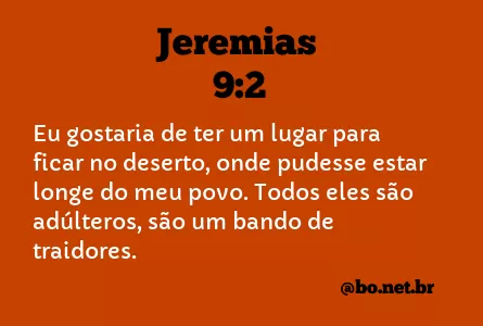 Jeremias 9:2 NTLH