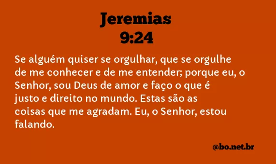 Jeremias 9:24 NTLH