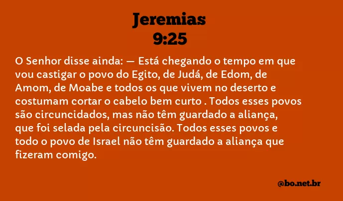 Jeremias 9:25 NTLH