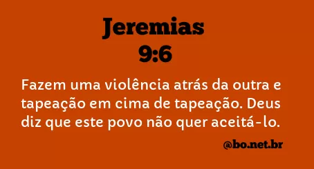 Jeremias 9:6 NTLH