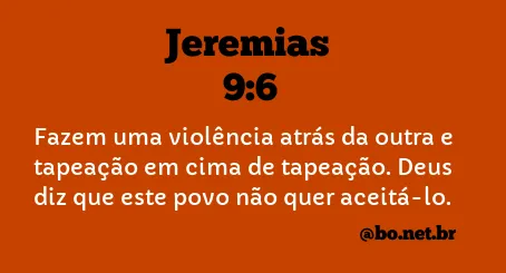 Jeremias 9:6 NTLH