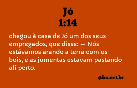 Jó 1:14 NTLH