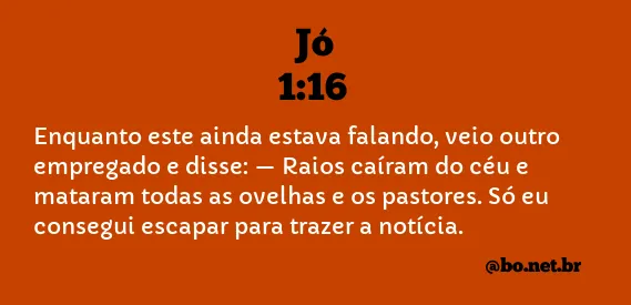 Jó 1:16 NTLH