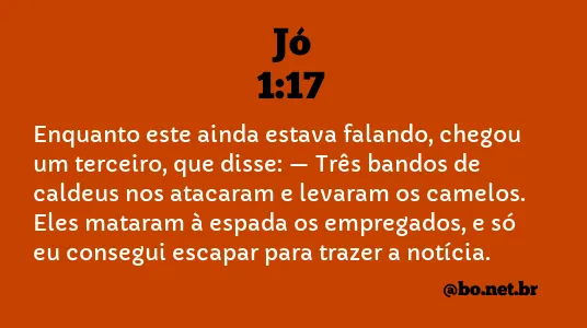 Jó 1:17 NTLH