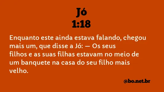 Jó 1:18 NTLH