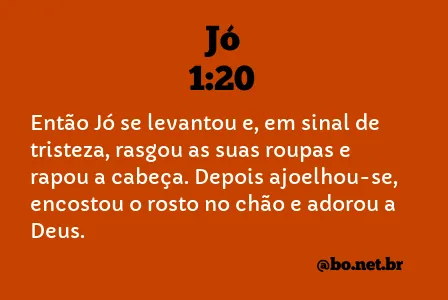 Jó 1:20 NTLH