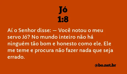 Jó 1:8 NTLH