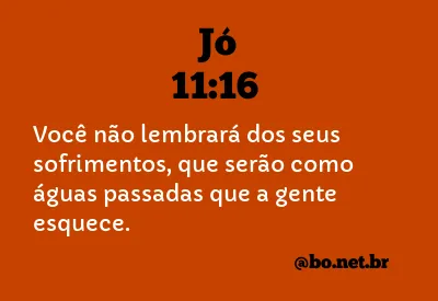 Jó 11:16 NTLH