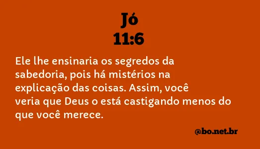 Jó 11:6 NTLH