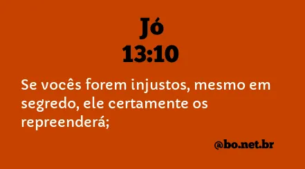 Jó 13:10 NTLH