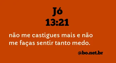 Jó 13:21 NTLH