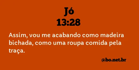 Jó 13:28 NTLH