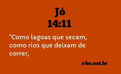 Jó 14:11 NTLH