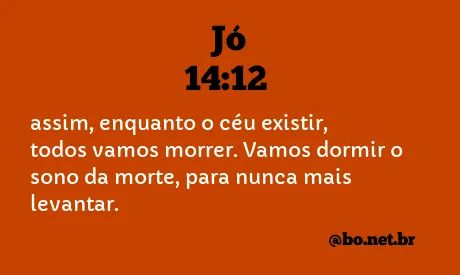 Jó 14:12 NTLH