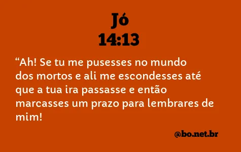 Jó 14:13 NTLH