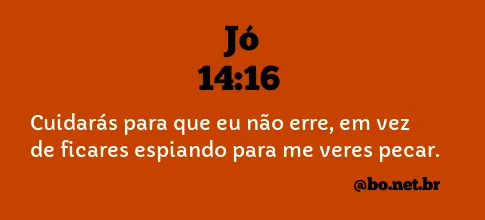 Jó 14:16 NTLH