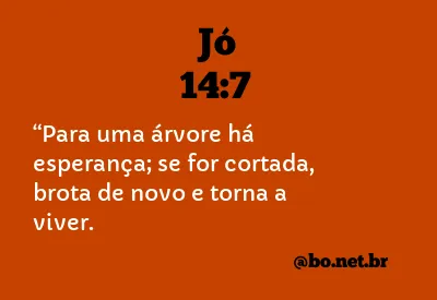 Jó 14:7 NTLH