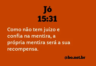 Jó 15:31 NTLH