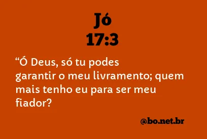 Jó 17:3 NTLH