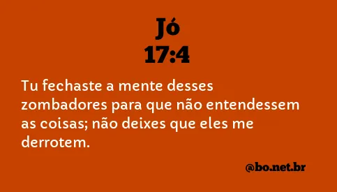 Jó 17:4 NTLH