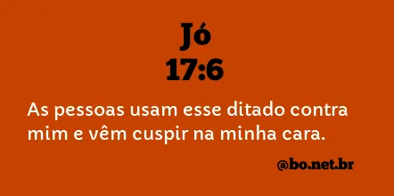 Jó 17:6 NTLH