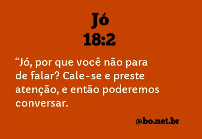 Jó 18:2 NTLH