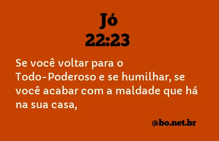 Jó 22:23 NTLH