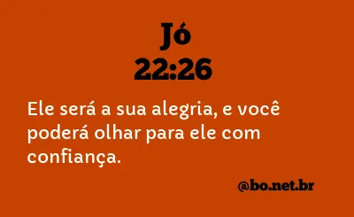 Jó 22:26 NTLH