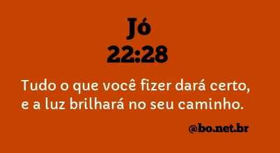 Jó 22:28 NTLH