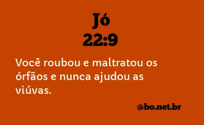 Jó 22:9 NTLH