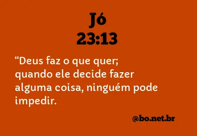 Jó 23:13 NTLH