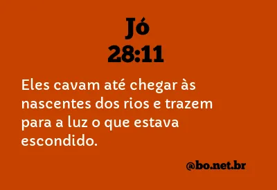 Jó 28:11 NTLH