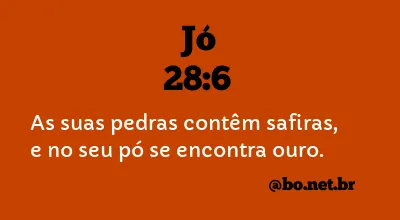 Jó 28:6 NTLH